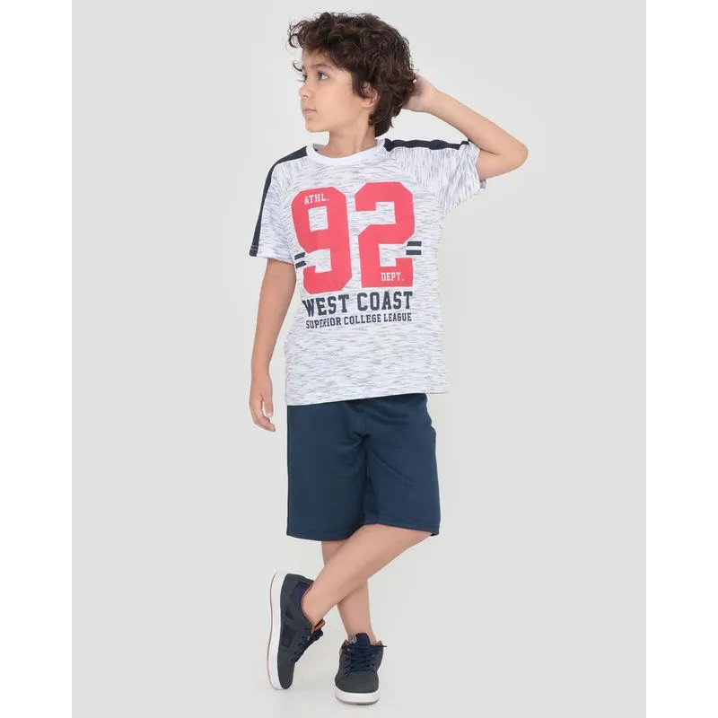 Conjunto Infantil Flamê Estampa Esporte Branco 4