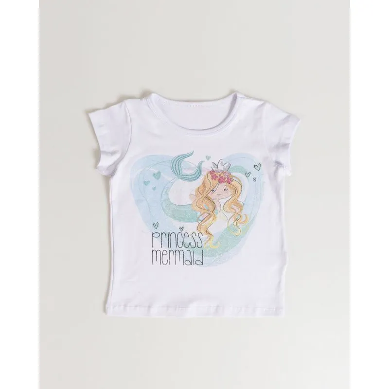 Blusa Bebê Sereia Glitter Branca 1