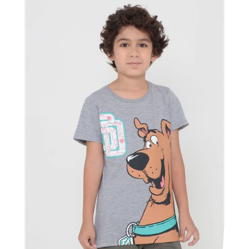 Camiseta Infantil Scooby Doo Warner Cinza Claro 6