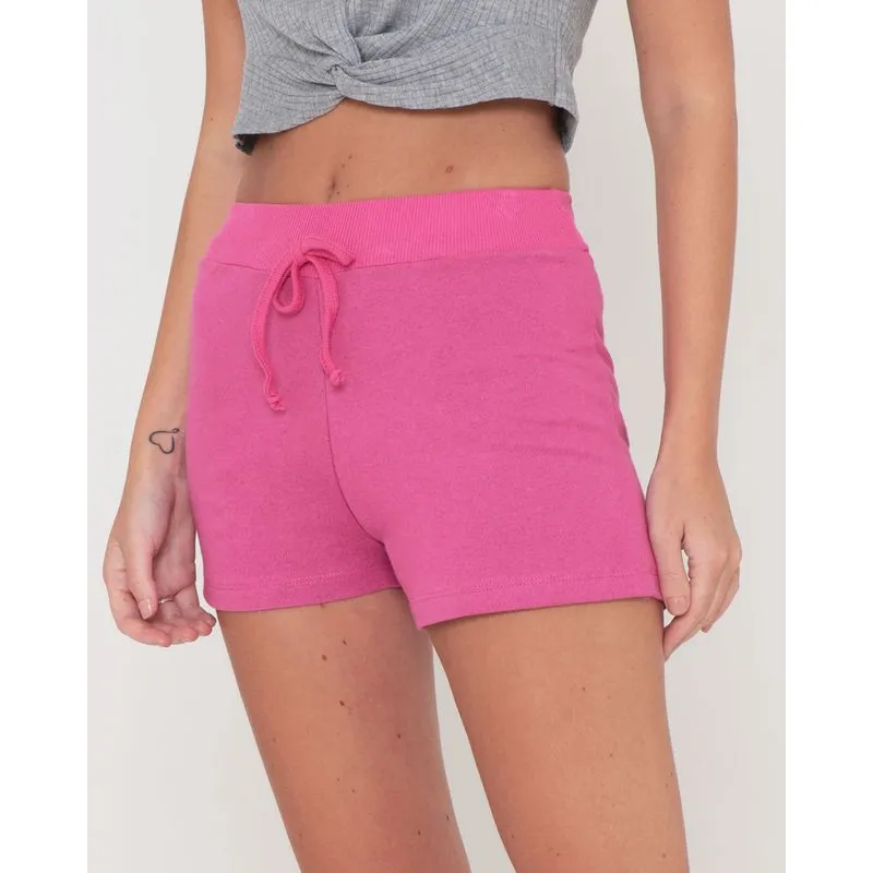 Short Moletinho Com Elástico Rosa P