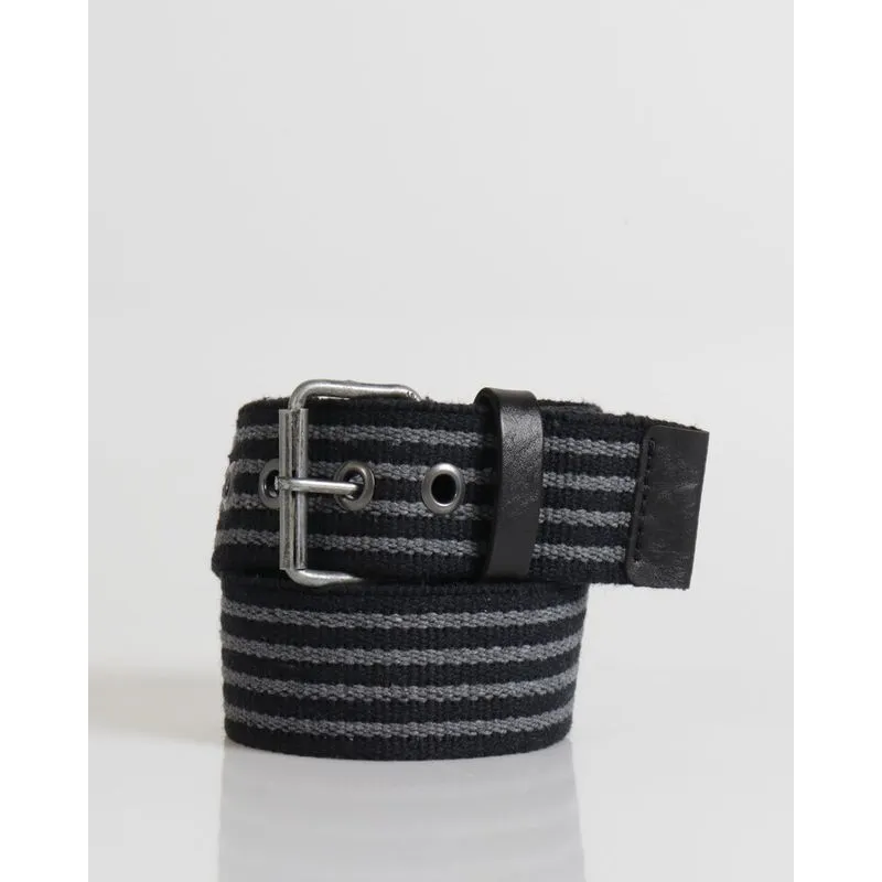 Cinto Masculino Casual Lona Listrado Preto 66241000016141GG