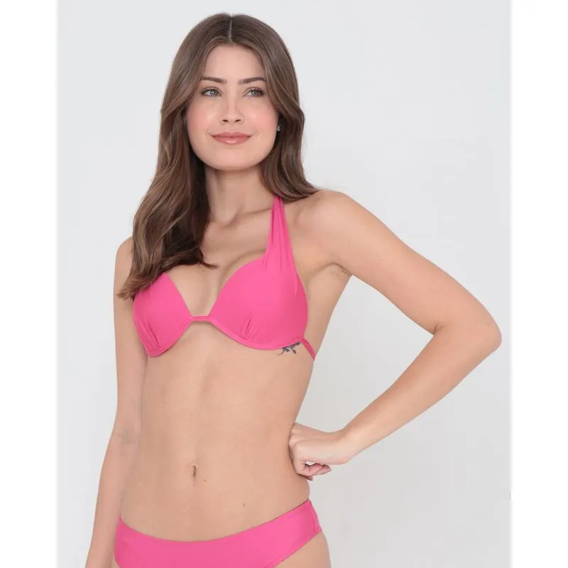 Biquíni Top Avulso Com Bojo Liso Rosa P