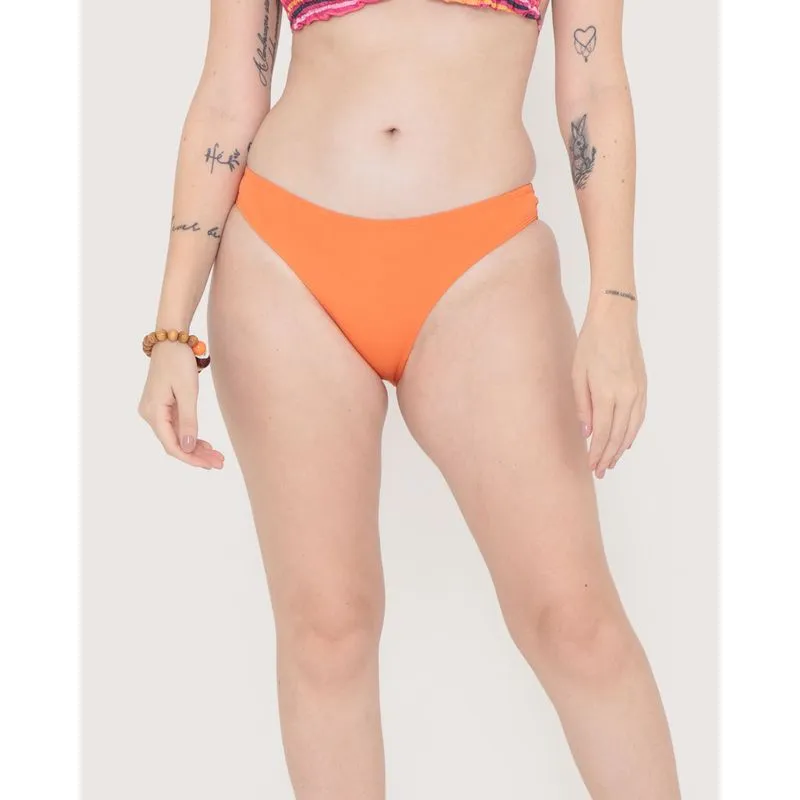 Biquíni Avulso Calcinha Tanga Lisa Laranja P
