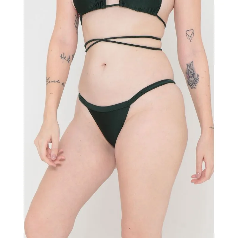 Biquíni Feminino Avulso Calcinha String Verde Escuro M