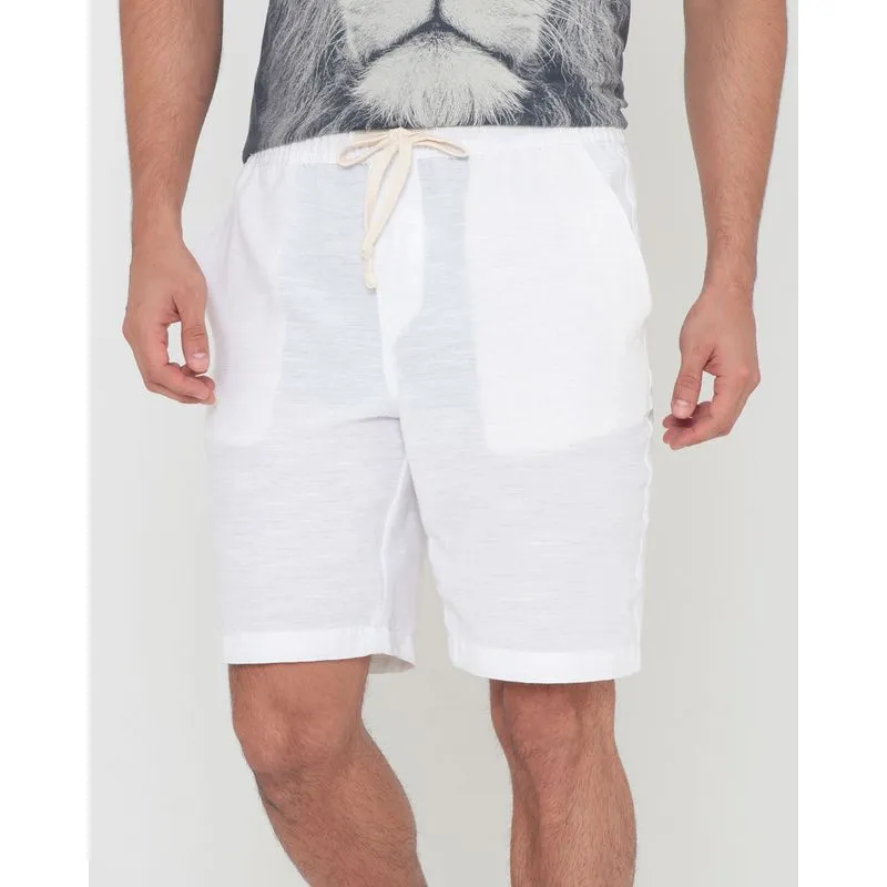 Bermuda Masculina Textura Branca 36