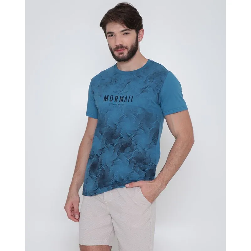 Camiseta Masculina Mormaii Manga Curta Azul M