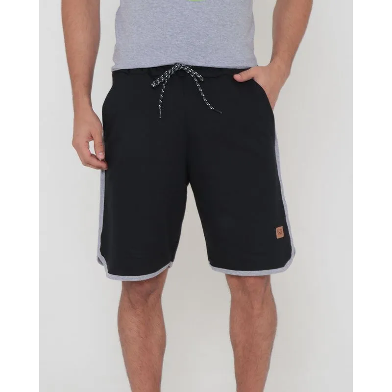 Bermuda Moletinho Masculina Com Amarração Preto P