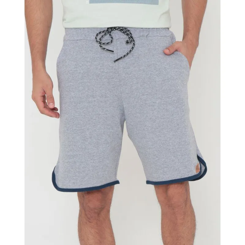 Bermuda Moletinho Masculina Com Amarração Cinza Claro P