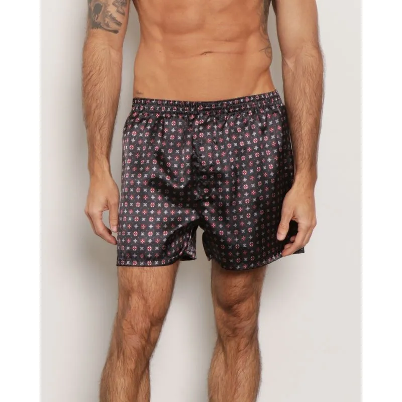 Samba Canção Masculina Estampada Cinza M