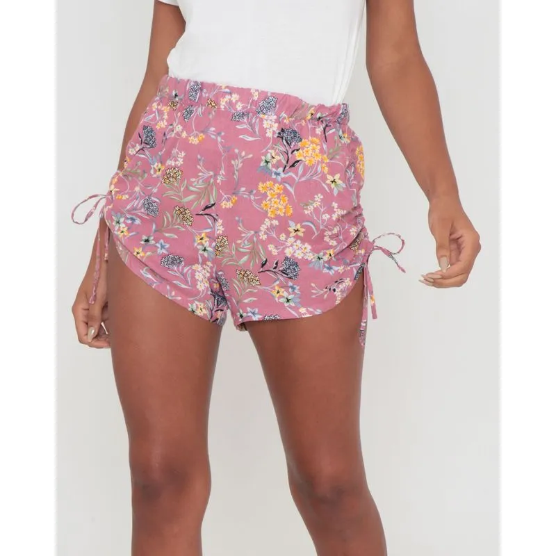 Short Viscose Estampa Floral Rosa M