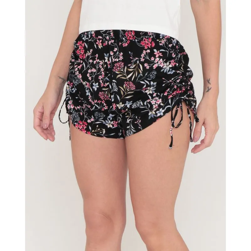 Short Viscose Estampa Floral Preto GG