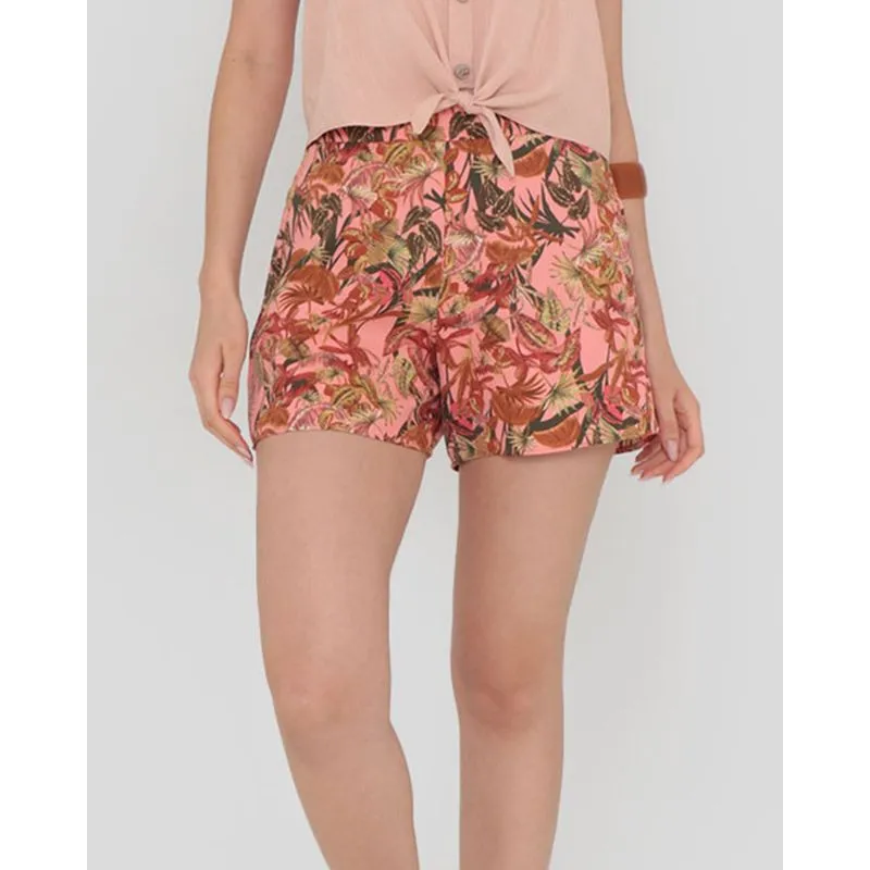Short Estampado Floral Rosa M
