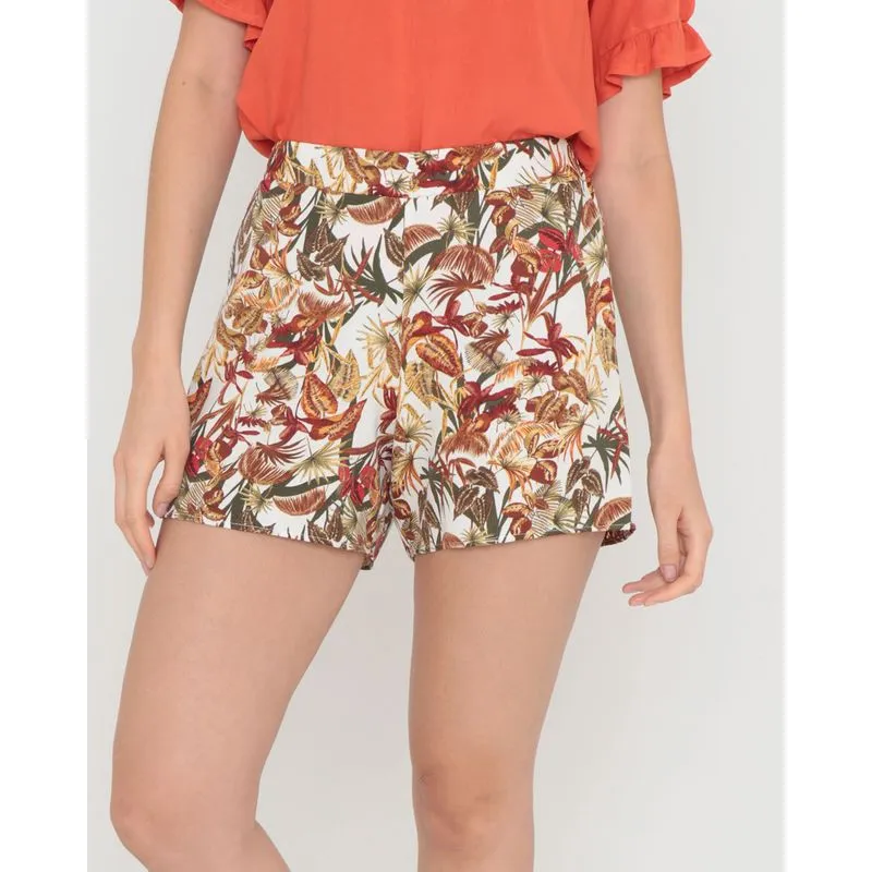 Short Estampa Floral Off White M