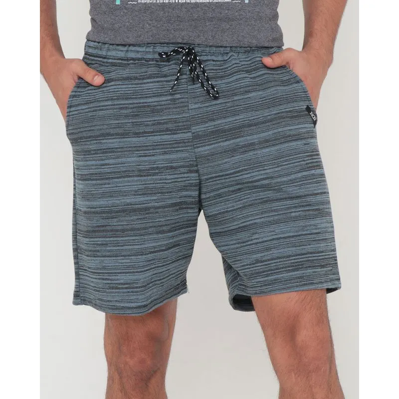 Bermuda Moletinho Masculina Rajada Cinza GG