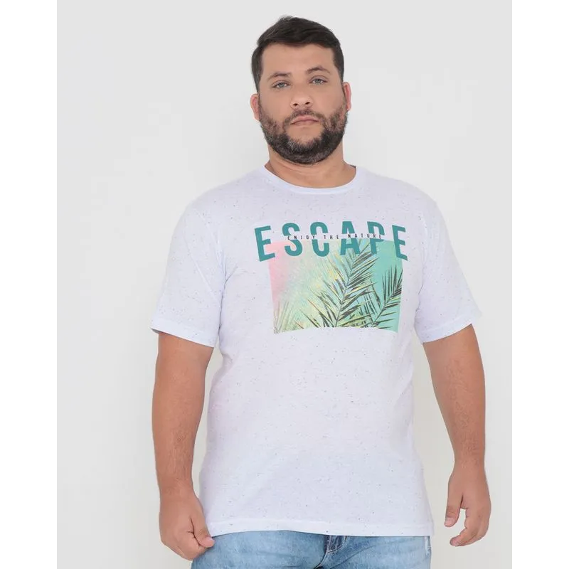 Camiseta Surf Plus Size Botonê Branca G2