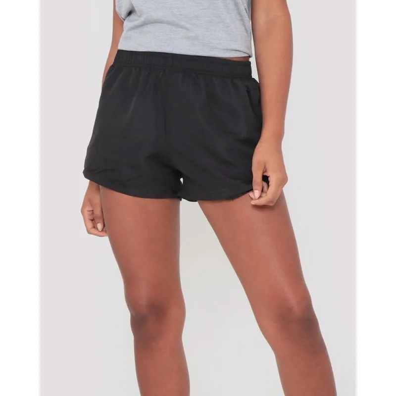 Short Boxer Fitness Bolsos Com Zíper Preto G