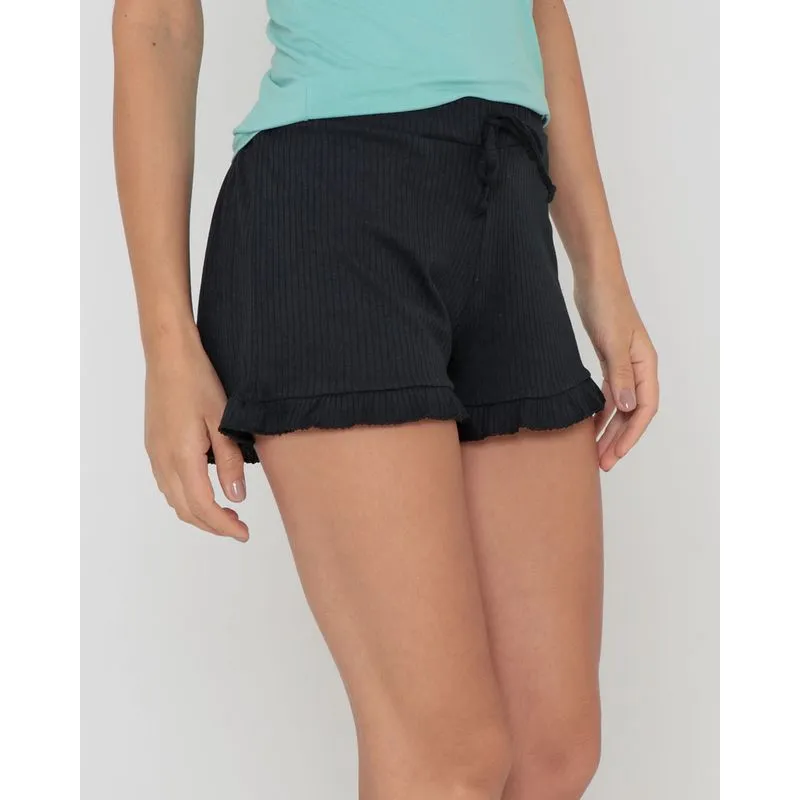 Short Feminino Canelado Preto P