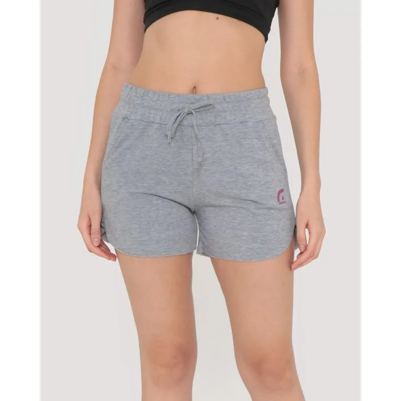 Short Moletinho Feminino Fitness Comfy Fitter Cinza Claro G