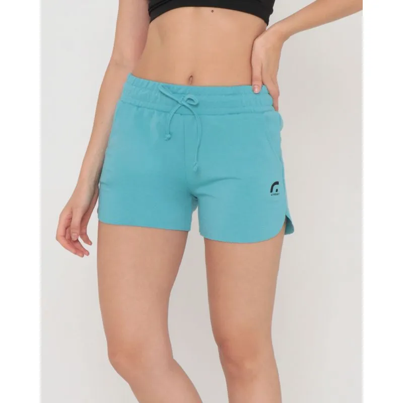 Short Moletinho Feminino Fitness Comfy Fitter Azul Claro G