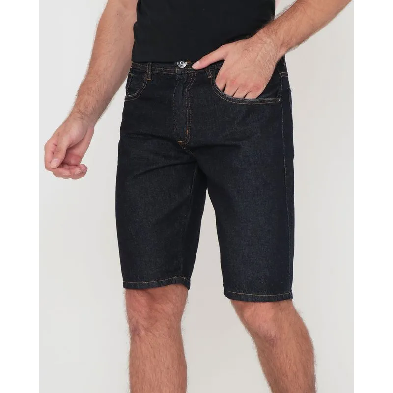 Bermuda Jeans Masculina Preta 40