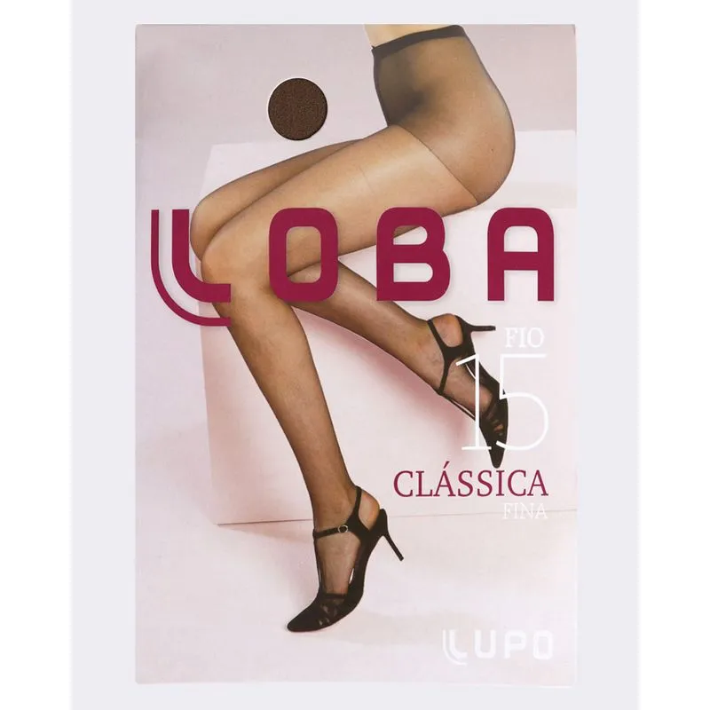 Meia Calça Loba Clássica Fina Fio 15 Lupo Bege Escuro G