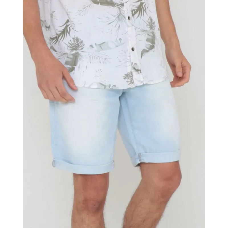 Bermuda Jeans Masculina Azul Claro 42