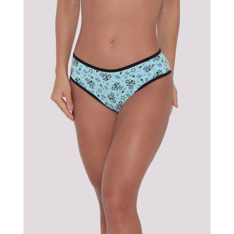 Calcinha Feminina Biquíni Algodão Girl Verde Claro G