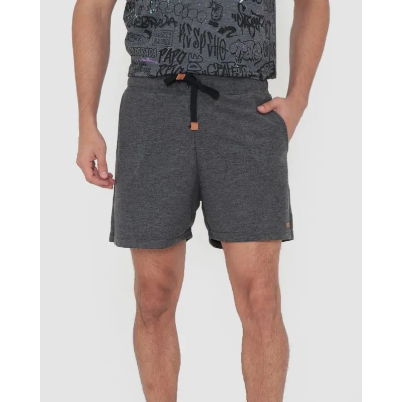 Bermuda Moletinho Masculina Cinza GG