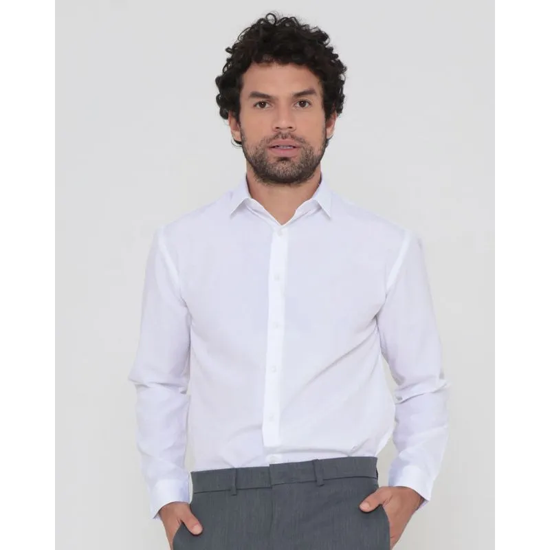 Camisa Social Masculina Slim Branca 2