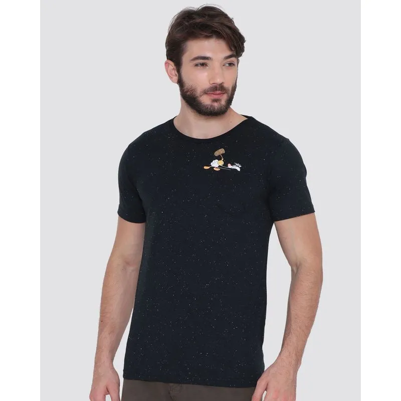 Camiseta Masculina Botonê Coiote Looney Tunes Preta GG