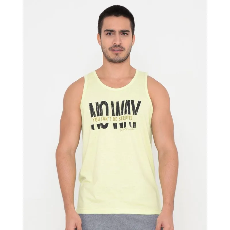 Regata Masculina Estampa No Way Verde Claro P