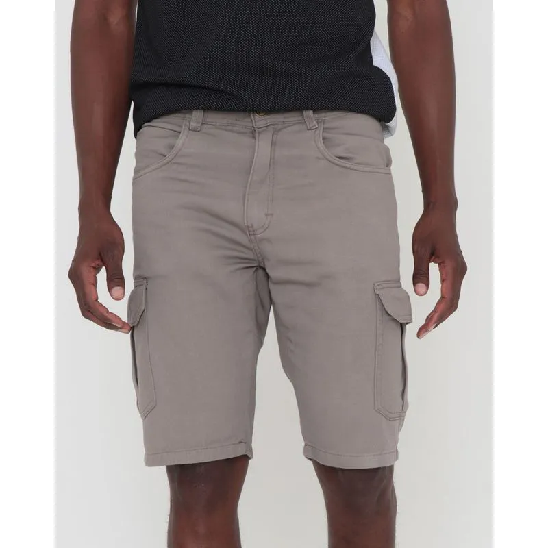 Bermuda Sarja Masculina Cargo Cinza Claro 44