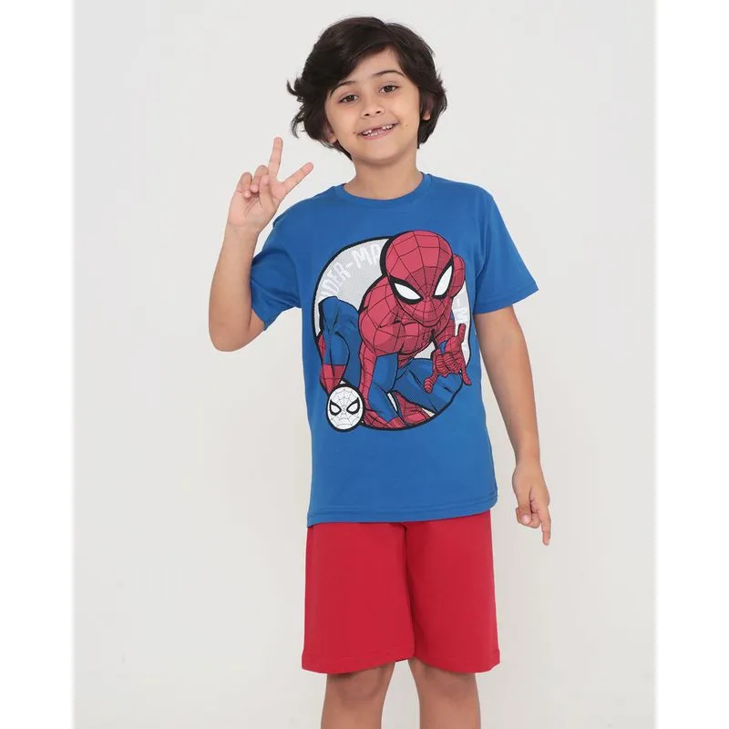 Conjunto Infantil Homem Aranha Marvel Azul 4