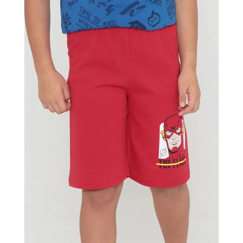 Bermuda Infantil Moletinho DC Comics Flash Vermelho 12