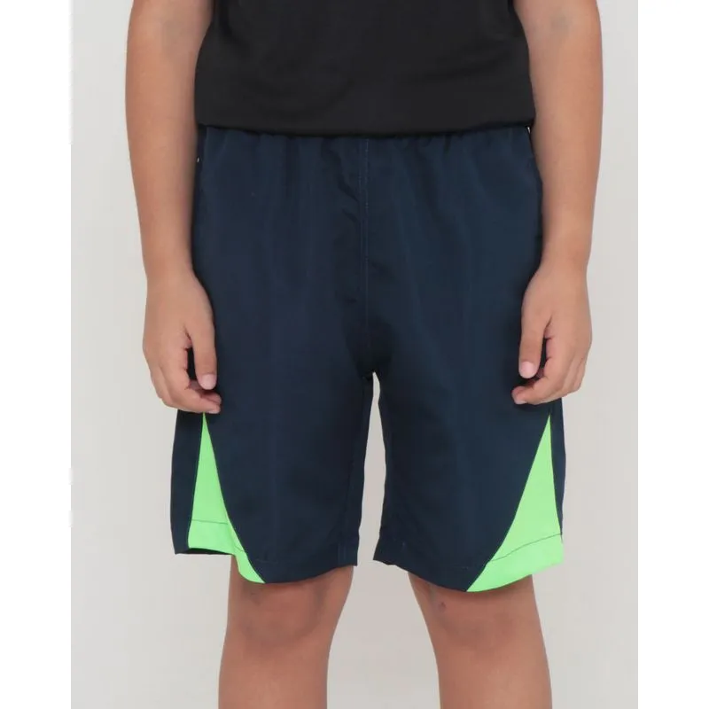 Bermuda Infantil Recortes Neon Marinho 8