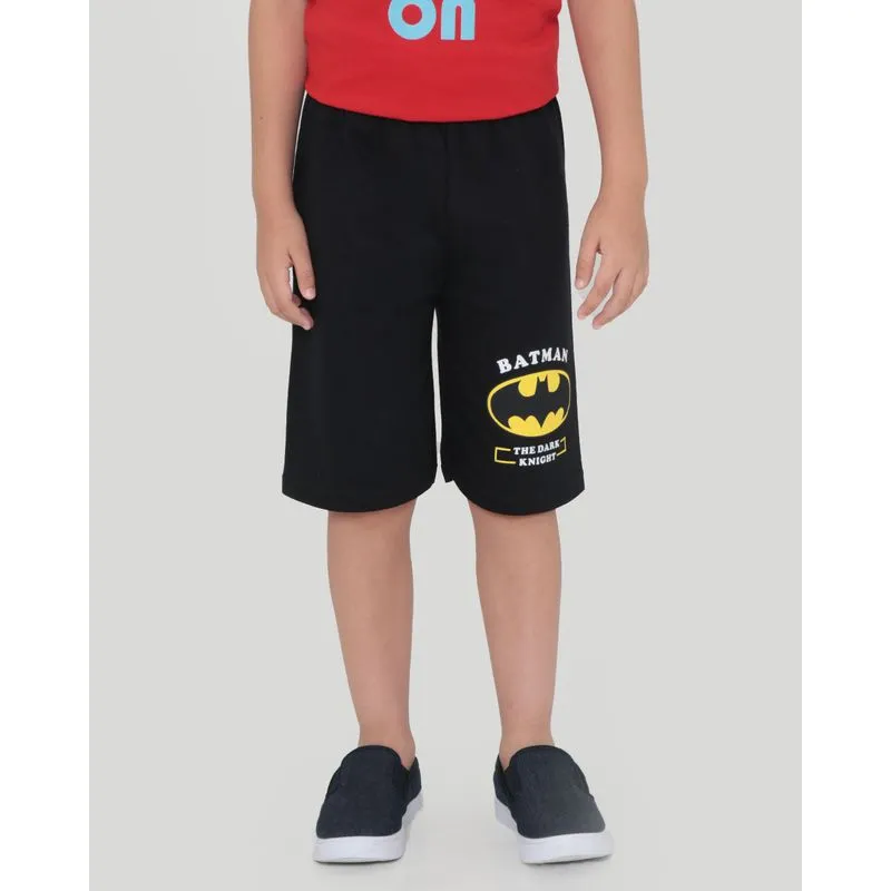 Bermuda infantil Moletinho Batman Liga da Justiça Preta 12