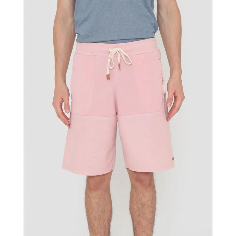 Bermuda Masculina Moletinho Com Recorte Rosa P