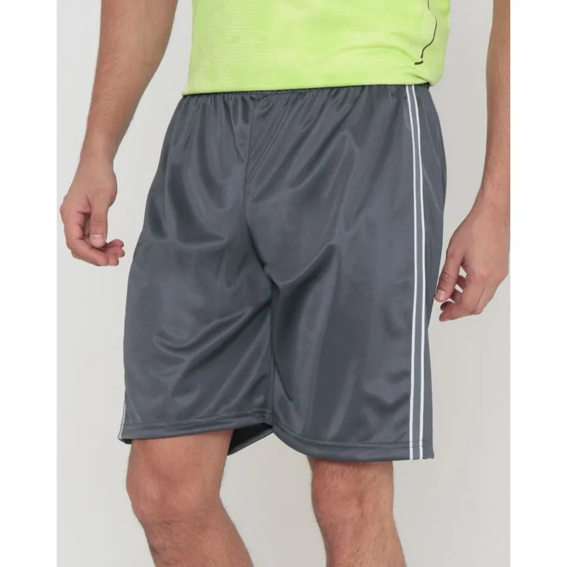 Bermuda Esportiva Helanca Faixa Lateral Cinza P