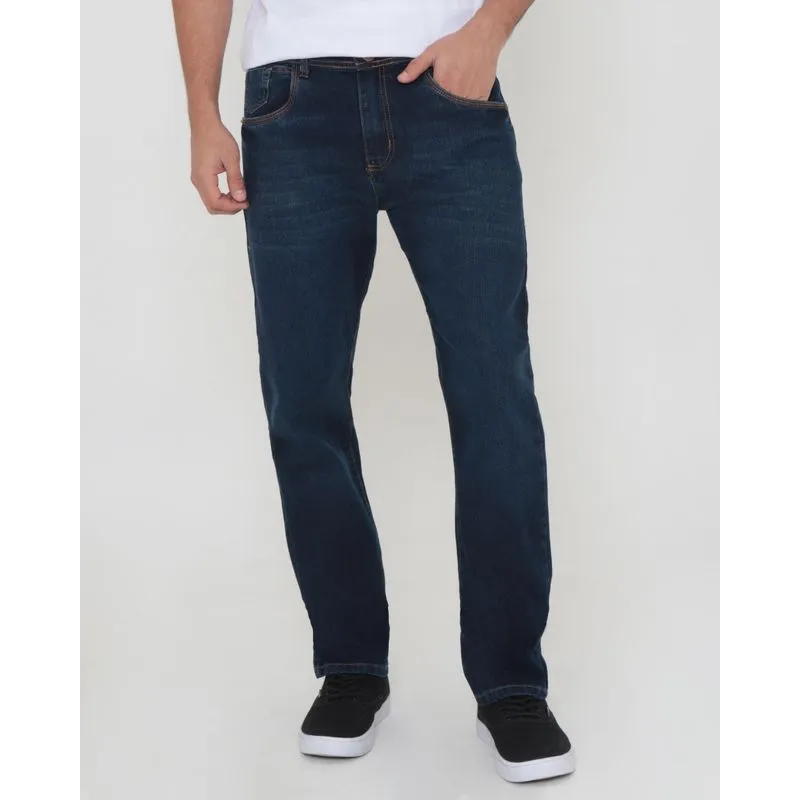 Calça Jeans Masculina Slim Azul Escuro 46