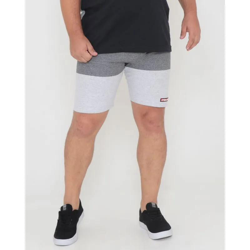 Bermuda Plus Size Masculina Moletinho Cinza Claro G3