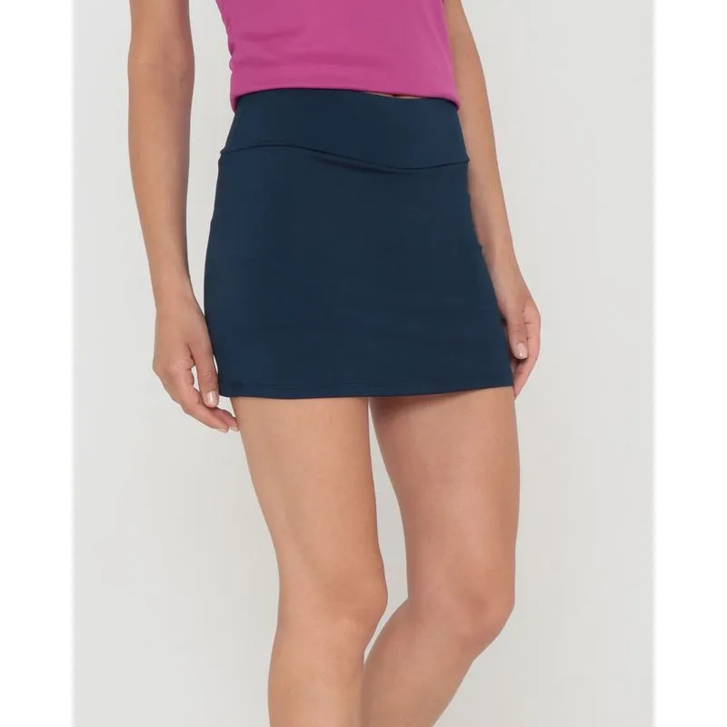 Short Saia Fitness Liso Marinho P