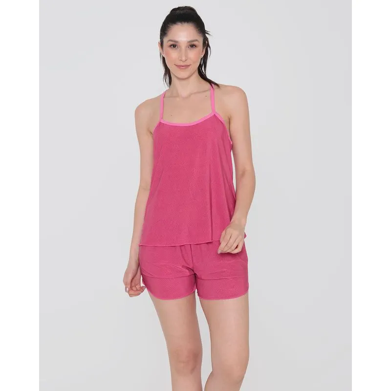 Pijama Short Doll Nadador Liganete Rosa P