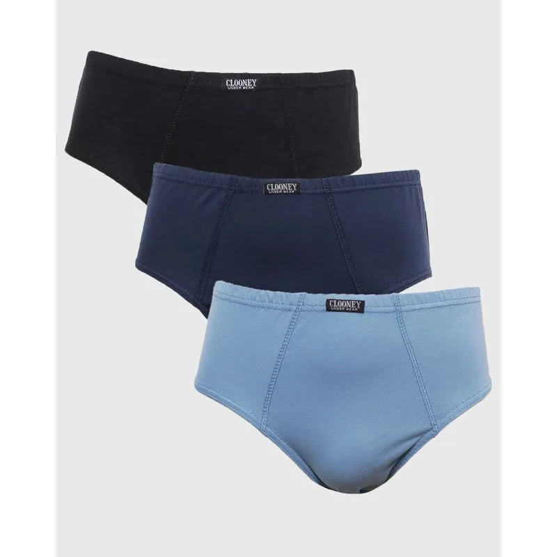 Kit 3 Cuecas Slip Masculinas Tamanho GG Com Cores Sortidas GG