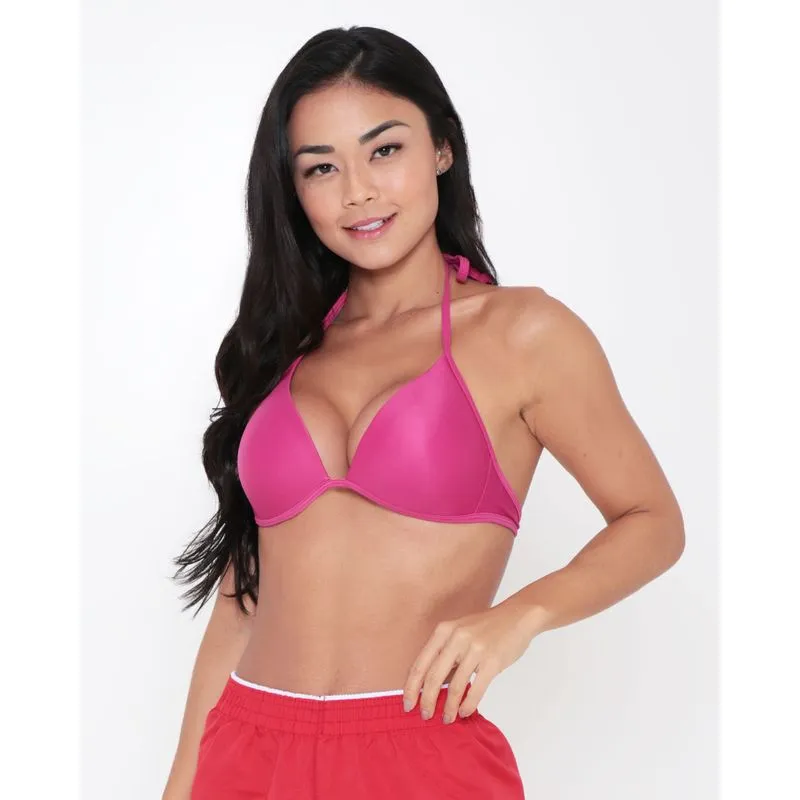 Biquíni Avulso Com Bojo Top de Amarrar Liso Rosa G