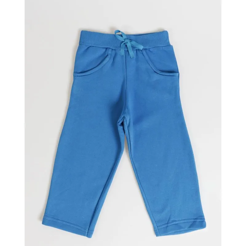 Calça Bebê Moletom Básica Azul 1