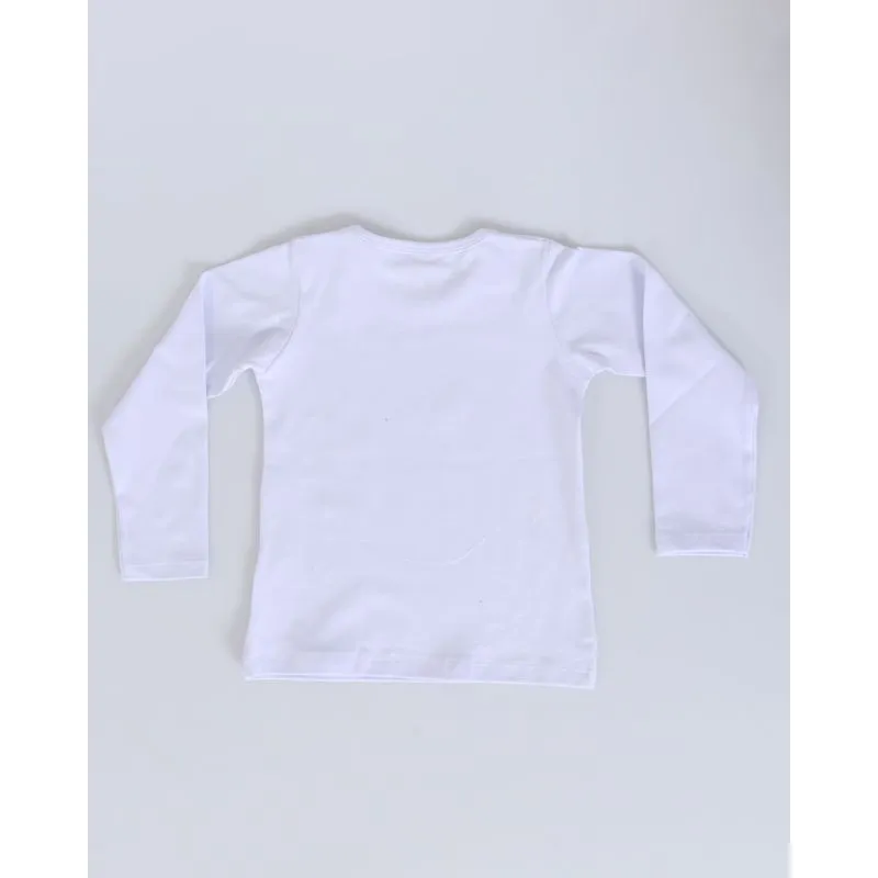 Blusa Bebê Manga Longa Básica Branco 1