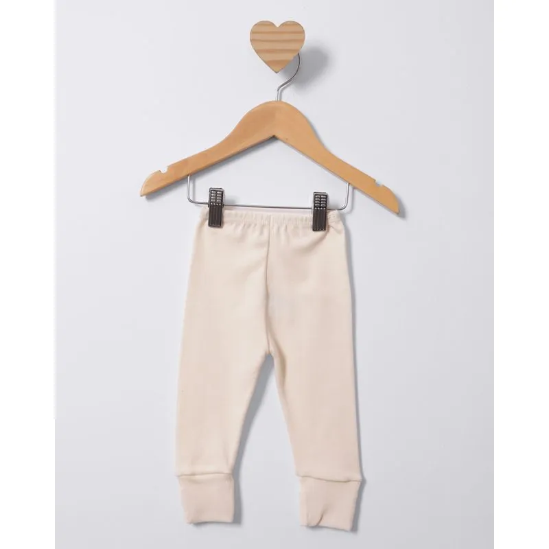 Calça Culote Bebê Com Vira Pé Off White 37004189123UN