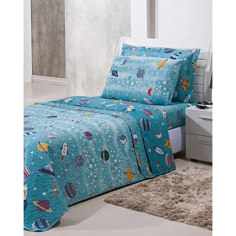 Colcha Solteiro Soft Space Andreza Verde Claro UN