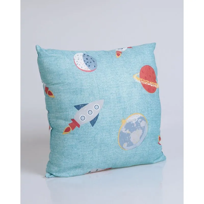 Almofada Andreza Estampa Espaço 40cm x 40cm Azul UN