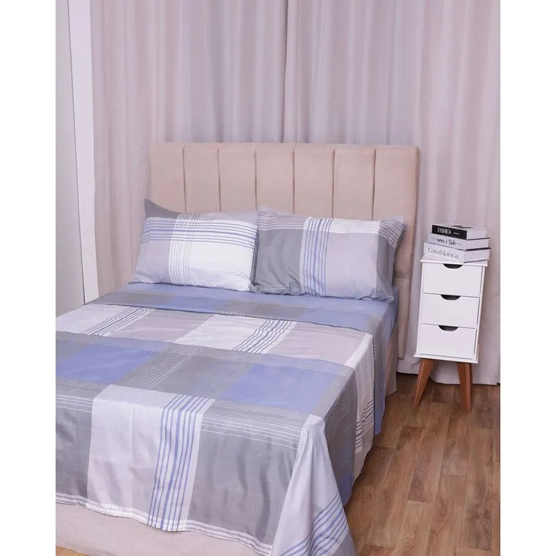 Jogo de Cama Casal 4 peças Arte e Cazza Geométrico Cinza UN